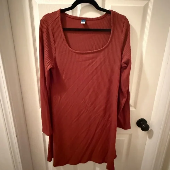 Old Navy Terracotta Ribbed Dress NWOT - Picture 3 of 3